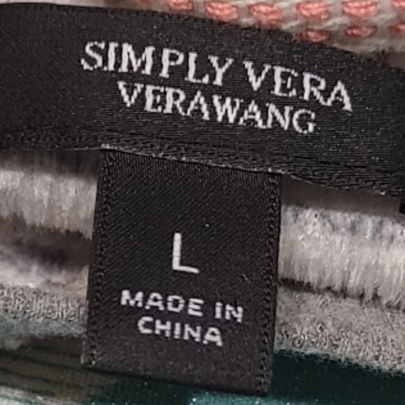 SIMPLY VERA SUPER SOFT LOUNGEWEAR SWEATSHIRT KANGAROO POUCH WINTER PRINT SIZE L - Picture 8 of 12